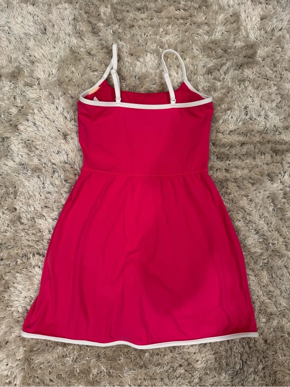Girls' Pink all in motion Dress with White Trim